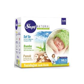 Sleepy Natural Yenidoğan 24x40 Yaprak Çoklu Paket Islak Mendil