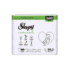 Sleepy Natural Yenidoğan 60 Yaprak 3'lü Islak Mendil