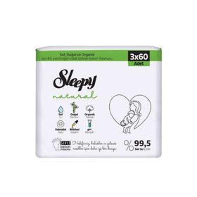 Sleepy Natural Yenidoğan 60 Yaprak 3'lü Islak Mendil