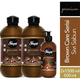 Sleepy Premium Brown Care 2x1500 ml Sıvı Sabun