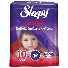 Sleepy Sensitive 60x90 cm 10 Adet Bebek Bakım Örtüsü