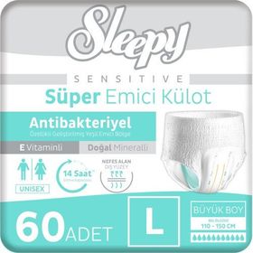Sleepy Sensitive Antibakteriyel Large 2x30 Adet Emici Külot