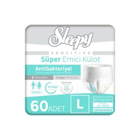 Sleepy Sensitive Antibakteriyel Large 2x30 Adet Emici Külot