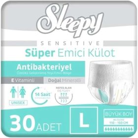 Sleepy Sensitive Antibakteriyel Large 30 Adet Emici Külot