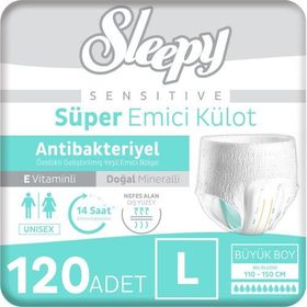 Sleepy Sensitive Antibakteriyel Large 4x30 Adet Emici Külot