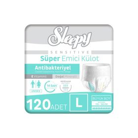 Sleepy Sensitive Antibakteriyel Large 4x30 Adet Emici Külot