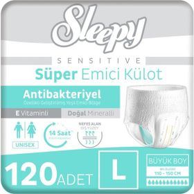 Sleepy Sensitive Antibakteriyel Large 4x30 Adet Emici Külot