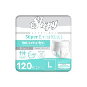 Sleepy Sensitive Antibakteriyel Large 4x30 Adet Emici Külot