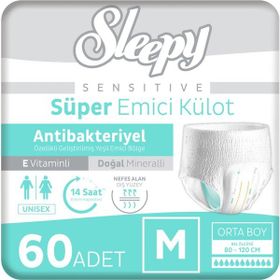 Sleepy Sensitive Antibakteriyel Medium 2x30 Adet Emici Külot