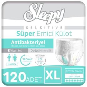 Sleepy Sensitive Antibakteriyel XLarge 4x30 Adet Emici Külot