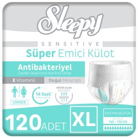 Sleepy Sensitive Antibakteriyel XLarge 4x30 Adet Emici Külot