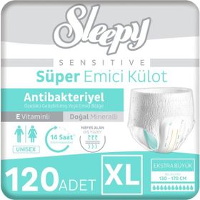 Sleepy Sensitive Antibakteriyel XLarge 4x30 Adet Emici Külot