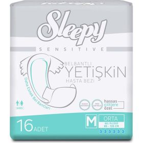 Sleepy Sensitive Belbantlı Medium 16 Adet Yetişkin Hasta Bezi