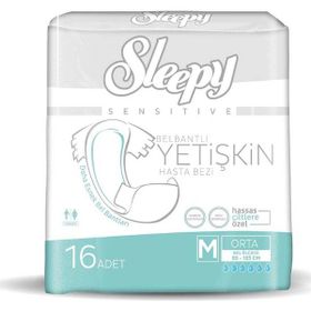 Sleepy Sensitive Belbantlı Medium 16 Adet Yetişkin Hasta Bezi