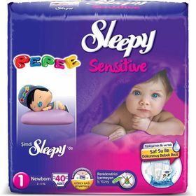 Sleepy Sensitive No:1 Yenidoğan 40 Adet Bebek Bezi