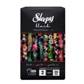 Sleepy Siyah Uzun 20'li Gece Pedi
