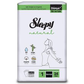 Sleepy Süper Eco 1/24 NaturalUltra Hassas Hijyenik 24 Adet Normal Ped