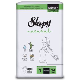 Sleepy Süper Eco 1/24 NaturalUltra Hassas Hijyenik 24 Adet Normal Ped