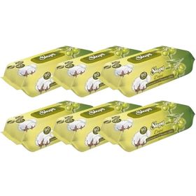 Sleepy Zeytinyağı ve Pamuksu Lifler 90x6'lı 540 Yaprak Islak Havlu