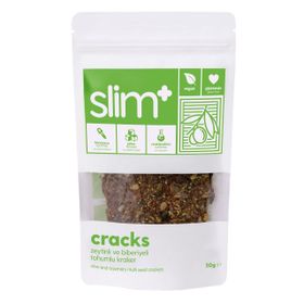 Slim Plus 50 gr Zeytin Biberiyeli Glutensiz Tohum Craks Kraker (3 adet)