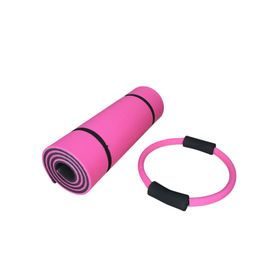 Slipt Pembe 14 mm Çift Taraflı Pilates ve 35 cm Çember Seti