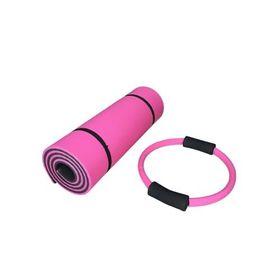 Slipt Pembe 14 mm Çift Taraflı Pilates ve 35 cm Çember Seti