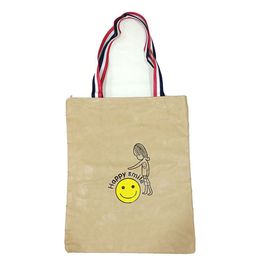 Slm Happy Smile Krem Desenli Bez Çanta