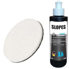Slopes X6 Glass Compound 250 ml Çizik Giderici Cam Pastası Keçe Seti