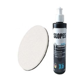 Slopes X6 Glass Compound 250 ml Çizik Giderici Cam Pastası Keçe Seti
