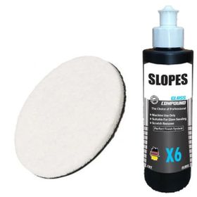 Slopes X6 Glass Compound 250 ml Çizik Giderici Cam Pastası Keçe Seti