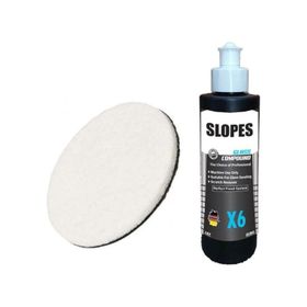 Slopes X6 Glass Compound 250 ml Çizik Giderici Cam Pastası Keçe Seti