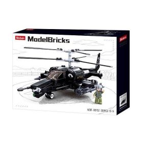 Sluban Model Bricks 330 Parça Siyah Köpek Balığı Helikopter Seti