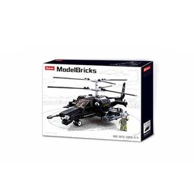 Sluban Model Bricks 330 Parça Siyah Köpek Balığı Helikopter Seti