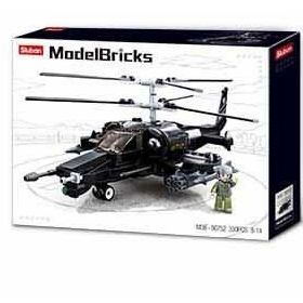 Sluban Model Bricks 330 Parça Siyah Köpek Balığı Helikopter Seti