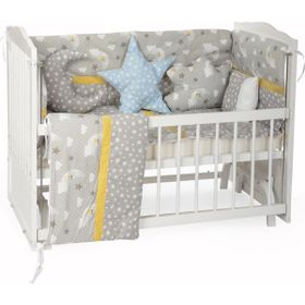 Sluupy Gri Figürlü 60x120 cm 10 Parça Bebek Uyku Seti