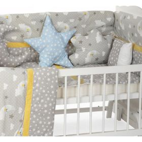 Sluupy Gri Figürlü 70x130 cm 10 Parça Bebek Uyku Seti