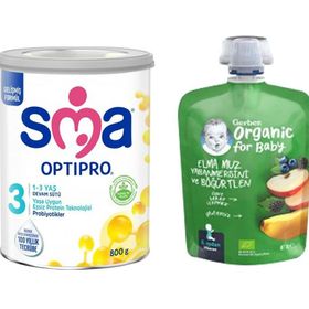Sma 3 800 gr Probiyotik Devam Sütü + Gerber 90 gr Karışık Meyve Püresi