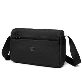 Smart Bags 1006 Siyah Nano Metalik Kumaş Kadın Postacı Çantası