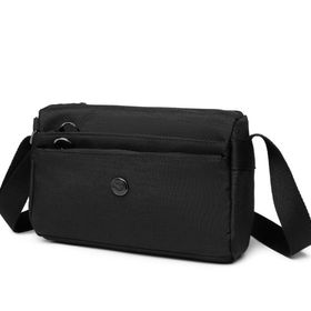 Smart Bags 1006 Siyah Nano Metalik Kumaş Kadın Postacı Çantası