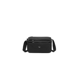 Smart Bags 1006 Siyah Nano Metalik Kumaş Kadın Postacı Çantası
