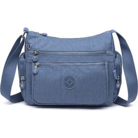 Smart Bags 1115 Mavi Krinkil Kumas Kadin Postaci Çantası