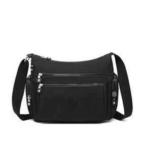 Smart Bags 1115 Siyah Krinkıl Kumaş Kadın Postacı Çantası