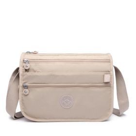 Smart Bags 1128 Bej Nano Metalik Kumaş Kadın Postacı Çantası