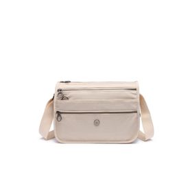 Smart Bags 1128 Bej Nano Metalik Kumaş Kadın Postacı Çantası