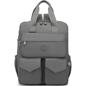 Smart Bags 1175 Koyu Gri Büyük Boy Krinkıl Kumaş Kadın Sırt Çantası