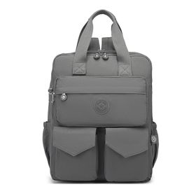 Smart Bags 1175 Koyu Gri Büyük Boy Krinkıl Kumaş Kadın Sırt Çantası
