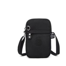 Smart Bags 3170 Küçük Krinkıl Kumaş Siyah Telefonluk Kadın Çantası
