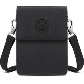 Smart Bags 3173 Küçük Krinkıl Kumaş Siyah Telefonluk Kadın Çantası