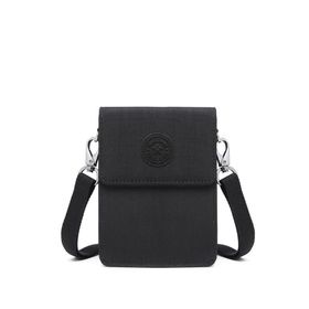 Smart Bags 3173 Küçük Krinkıl Kumaş Siyah Telefonluk Kadın Çantası