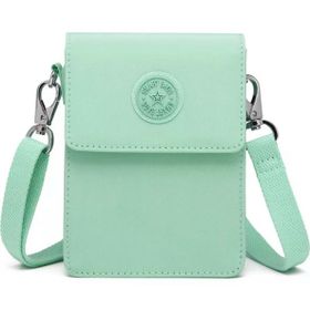 Smart Bags 3173 Küçük Krinkıl Kumaş Yeşil Telefonluk Kadın Çantası